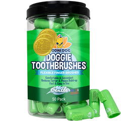 Bodhi Dog finger brush for dogs and cats with soft bristles for gentle cleaning.