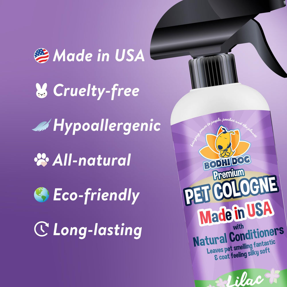 Bodhi Dog Lilac Cologne label close-up highlighting natural ingredients