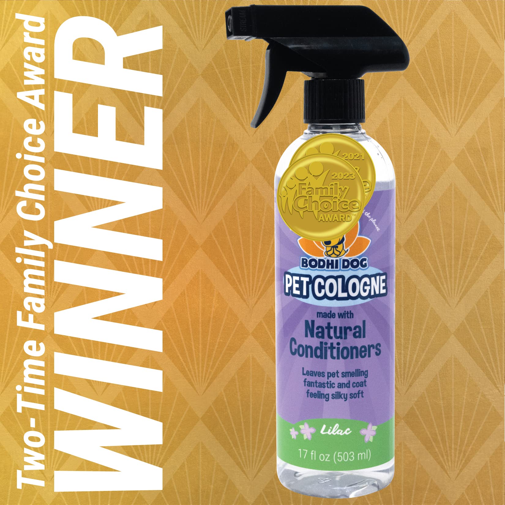 Bodhi Dog Lilac Cologne spray-action mist demonstrating easy application