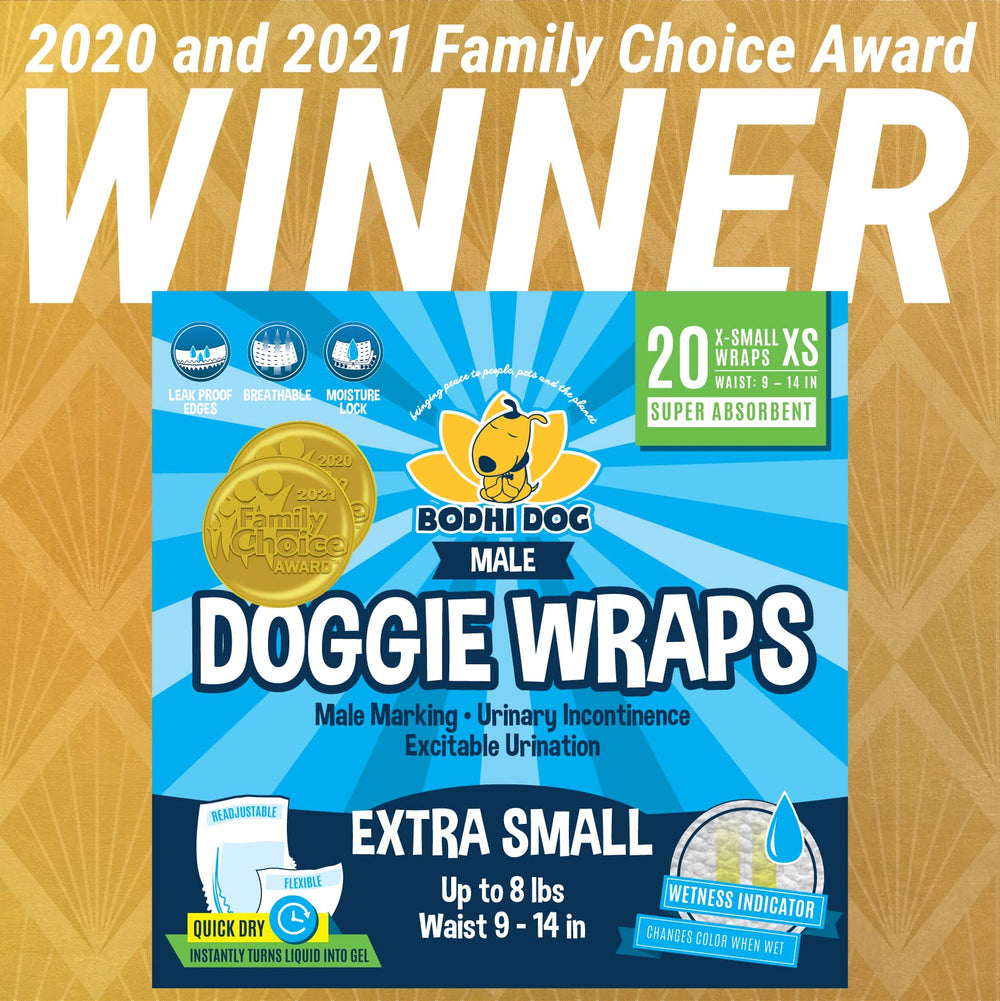 Bodhi Dog male diaper wrap on dog side view showing adjustable fit