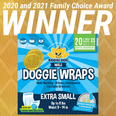 Bodhi Dog male diaper wrap on dog side view showing adjustable fit