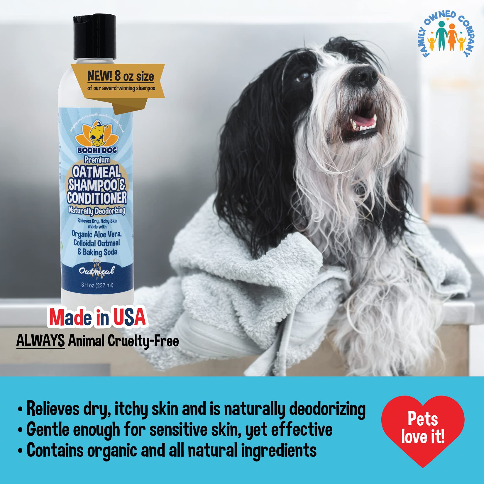 Bodhi Dog oatmeal shampoo with oat proteins and aloe for soothing skin