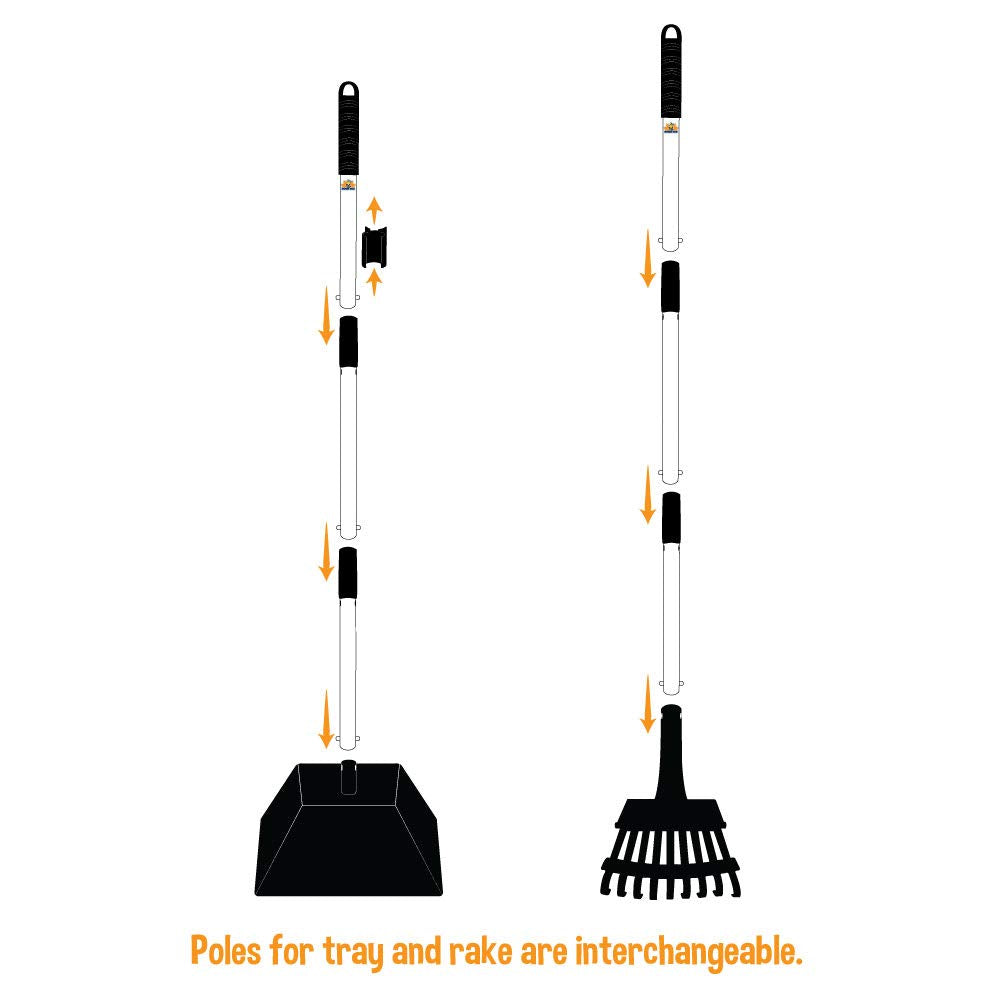 Bodhi Dog Pooper Scooper rake with nine teeth designed for various mess sizes.
