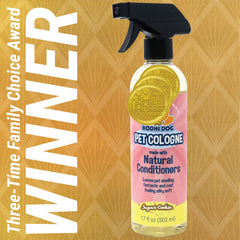 Bodhi Dog Sugar Cookie Cologne spray on fur for quick refresh between baths