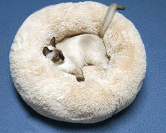 BODISEINT bed top view, donut shape ideal for cuddling