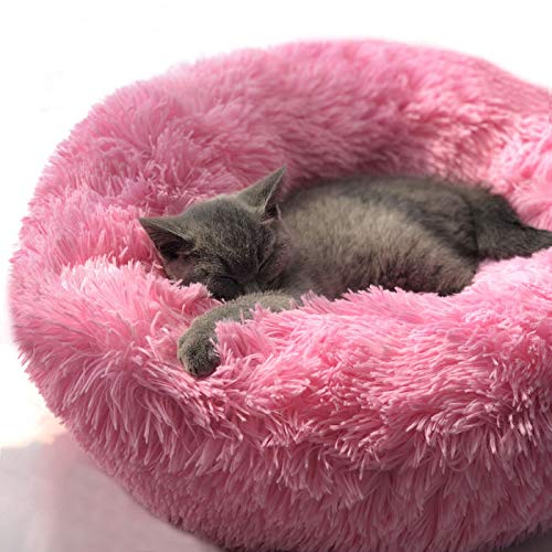 BODISEINT 20-inch diameter bed fits small pets up to 20 lbs for cozy snoozes.