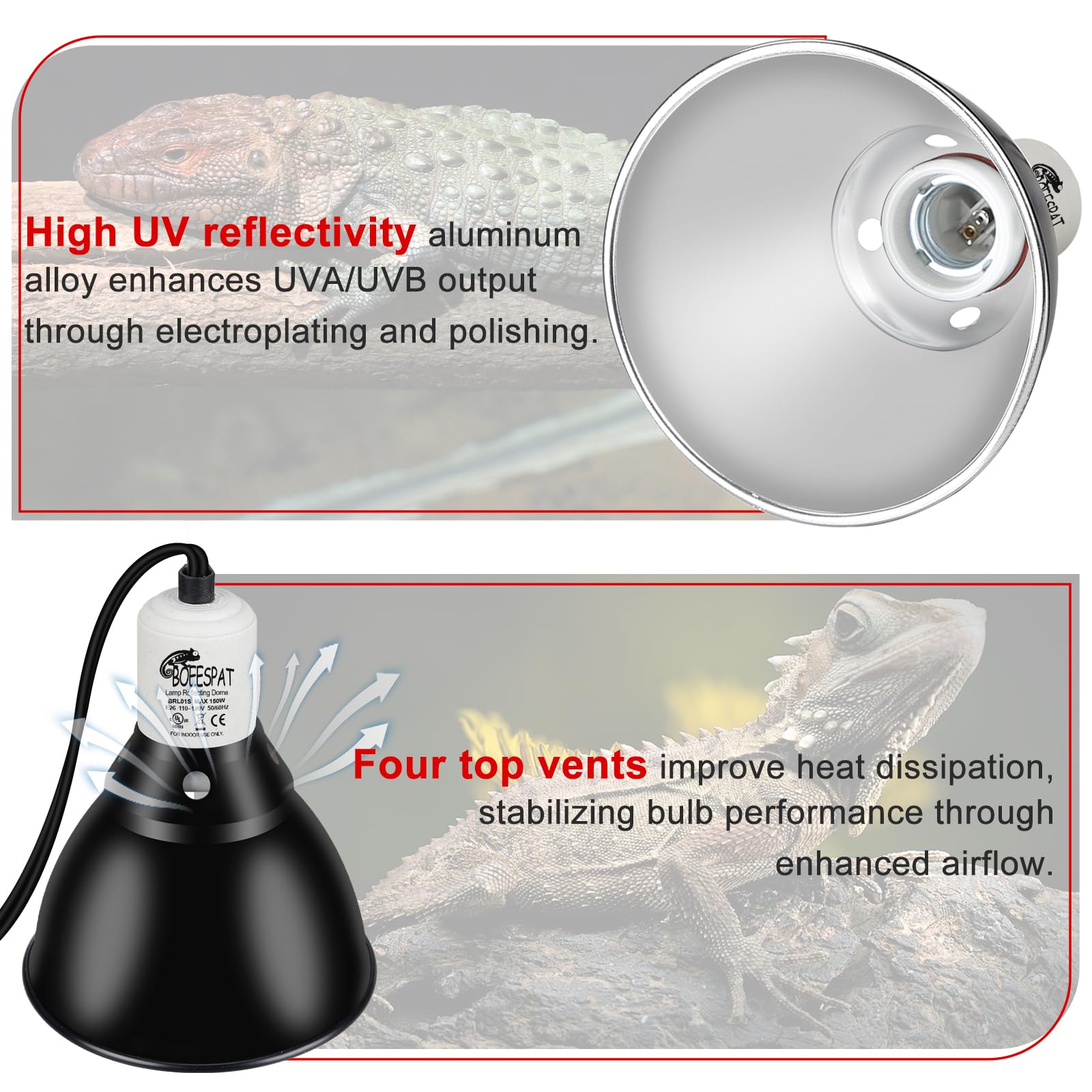 BOEESPAT fixture with independent switch for simple on/off control