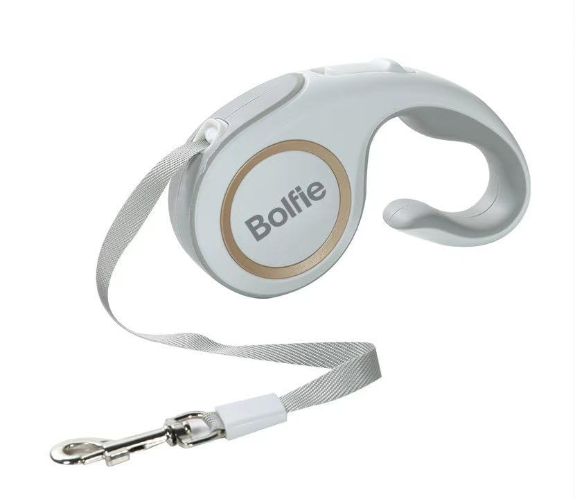 Bolfie 360° retractable leash demonstrates 16 ft reach for controlled walking