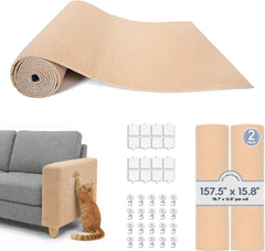 BOLIAN 157.5-inch cat scratch protector pack shielding large sofa surfaces