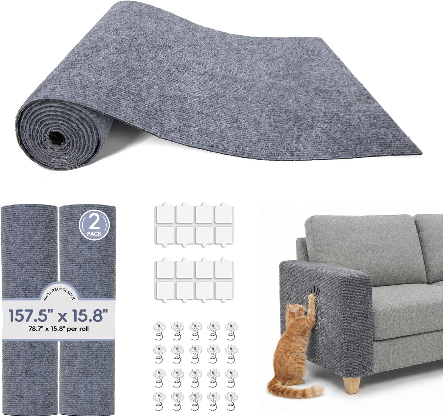 BOLIAN cat-scratch-protector with large coverage for sofa sections.