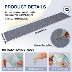 BOLIAN self-adhesive protector for easy peel-and-stick installation on furniture.