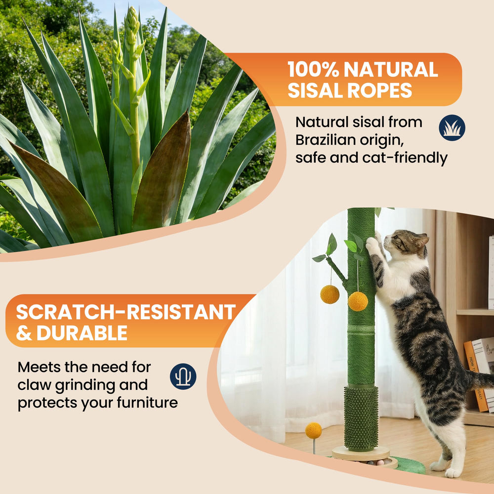 BOLIAN natural sisal rope-wrapped post protects furniture from claws