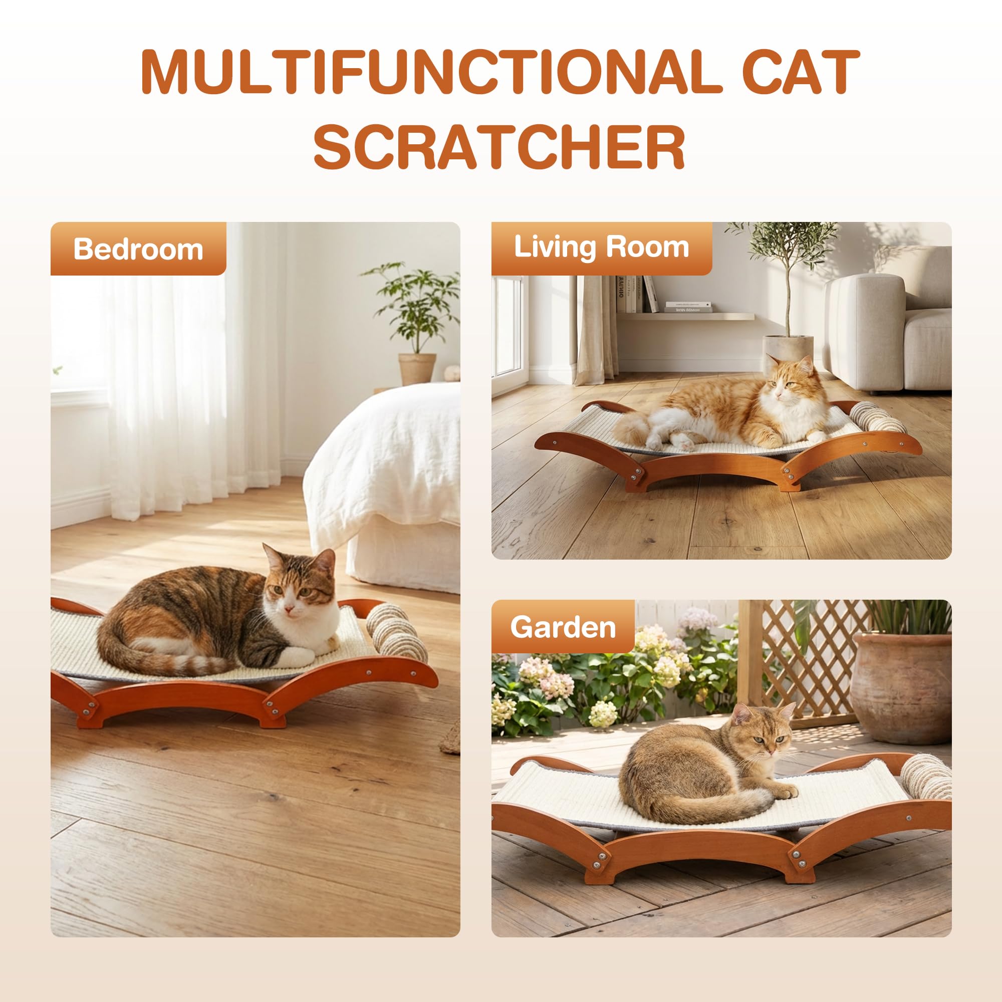 BOLIAN XL elevated hammock keeps cats off cold floors