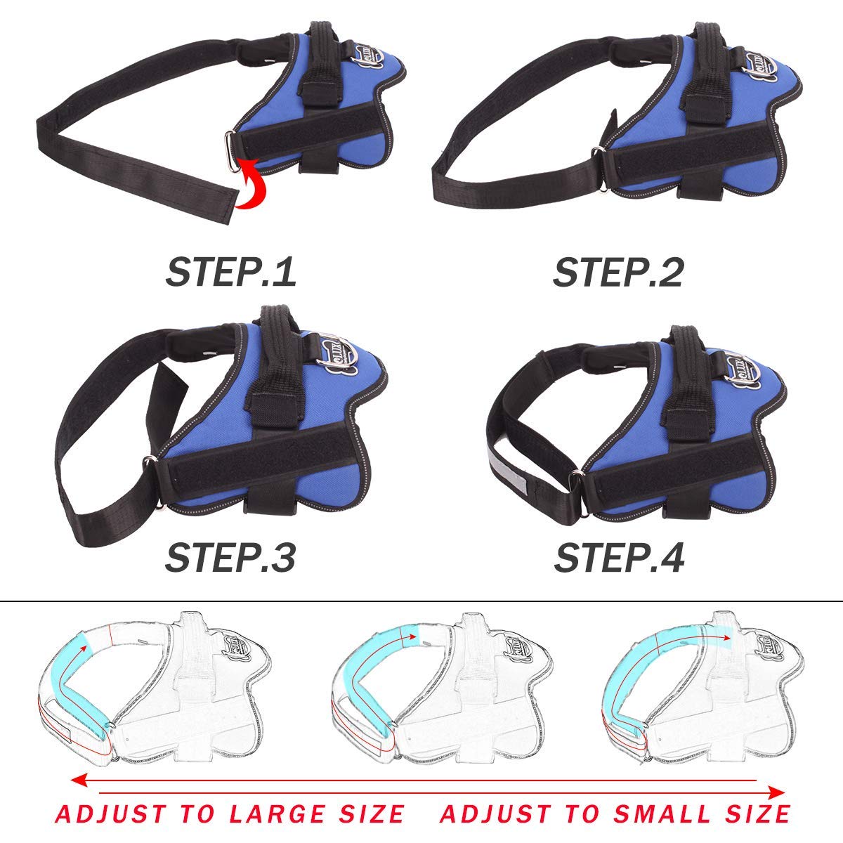 Bolux sturdy handle feature for easy control on walks.