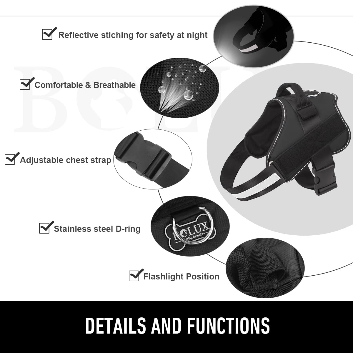 Bolux reflective straps for nighttime visibility and safety
