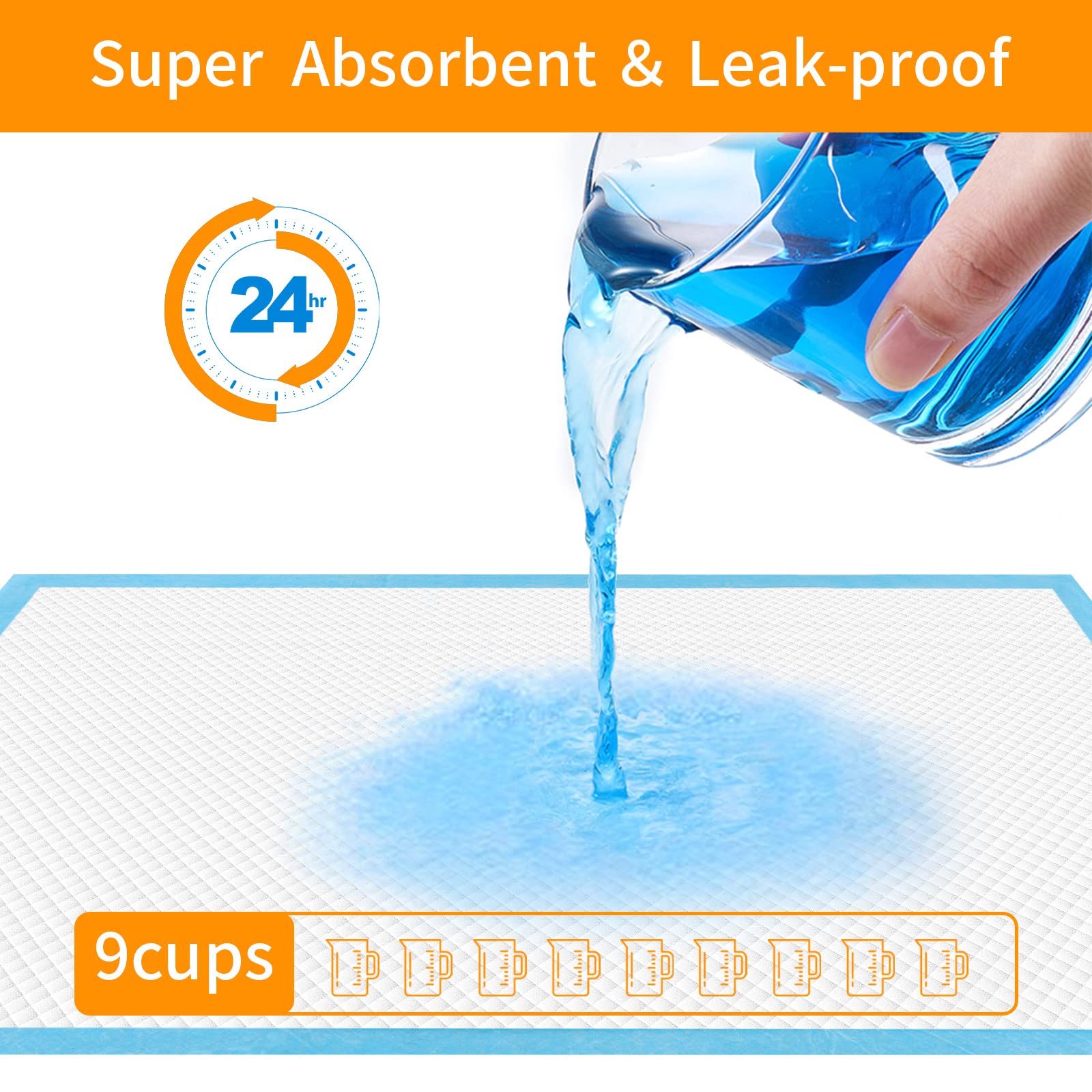 Bolux pad with quick-dry surface aids fast cleanups.