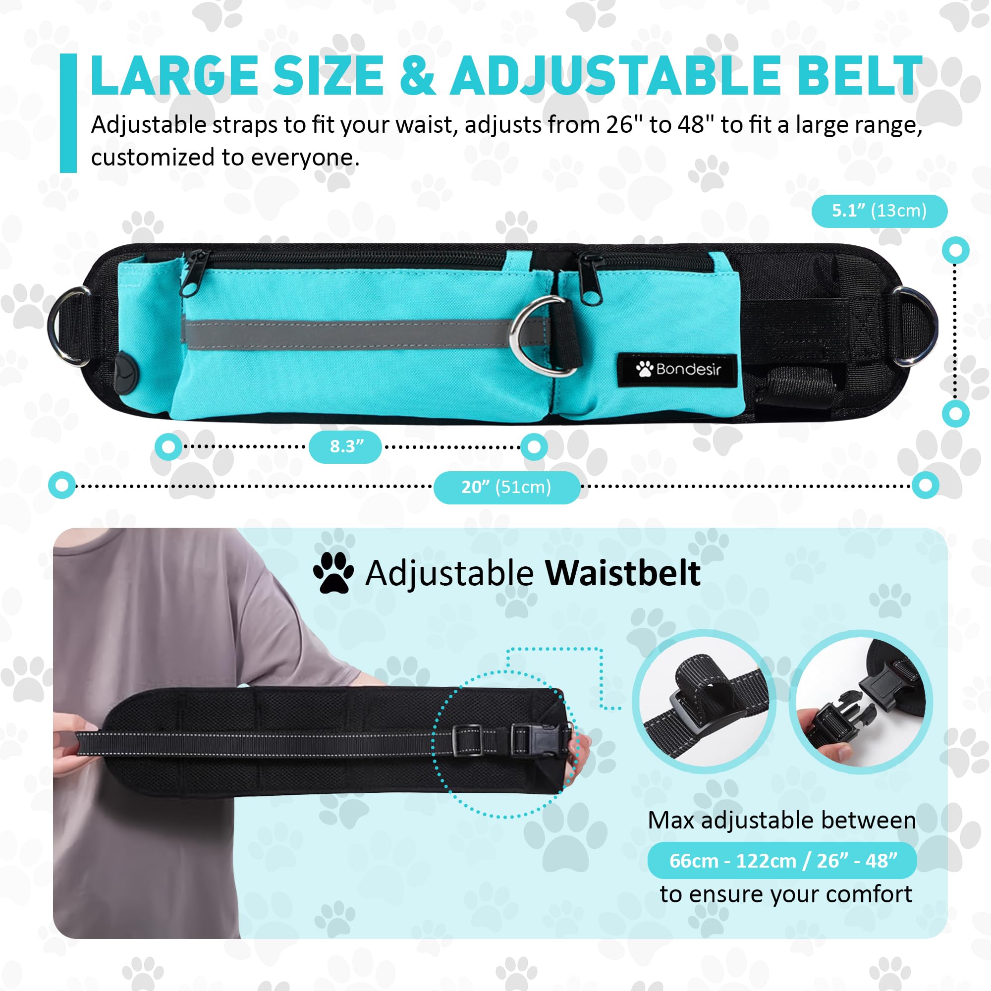 Bondesir reflective strips improve visibility during dusk walks.