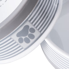 Bone Dry lattice design ceramic bowl adds style to mealtime routines.