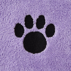 Bone Dry lavender embroidered towel features ultrasoft microfiber for quick drying