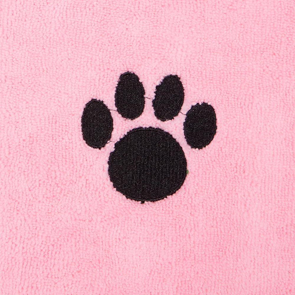 Bone Dry pink towel in car for on the go drying