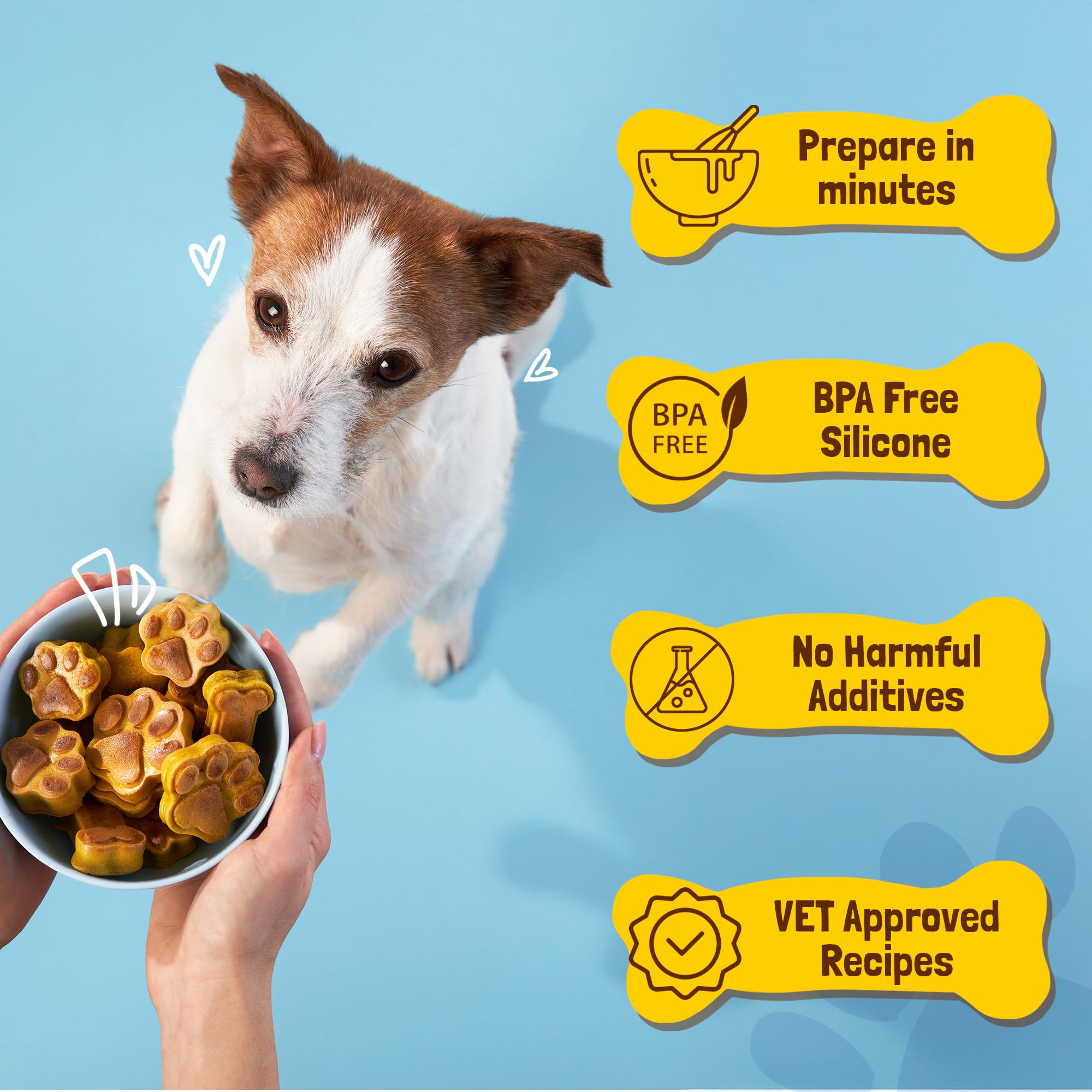BoneItUp four silicone molds enable uniform dog treats