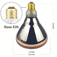 BONGBADA heat lamp with E26 base for easy installation in standard fixtures.
