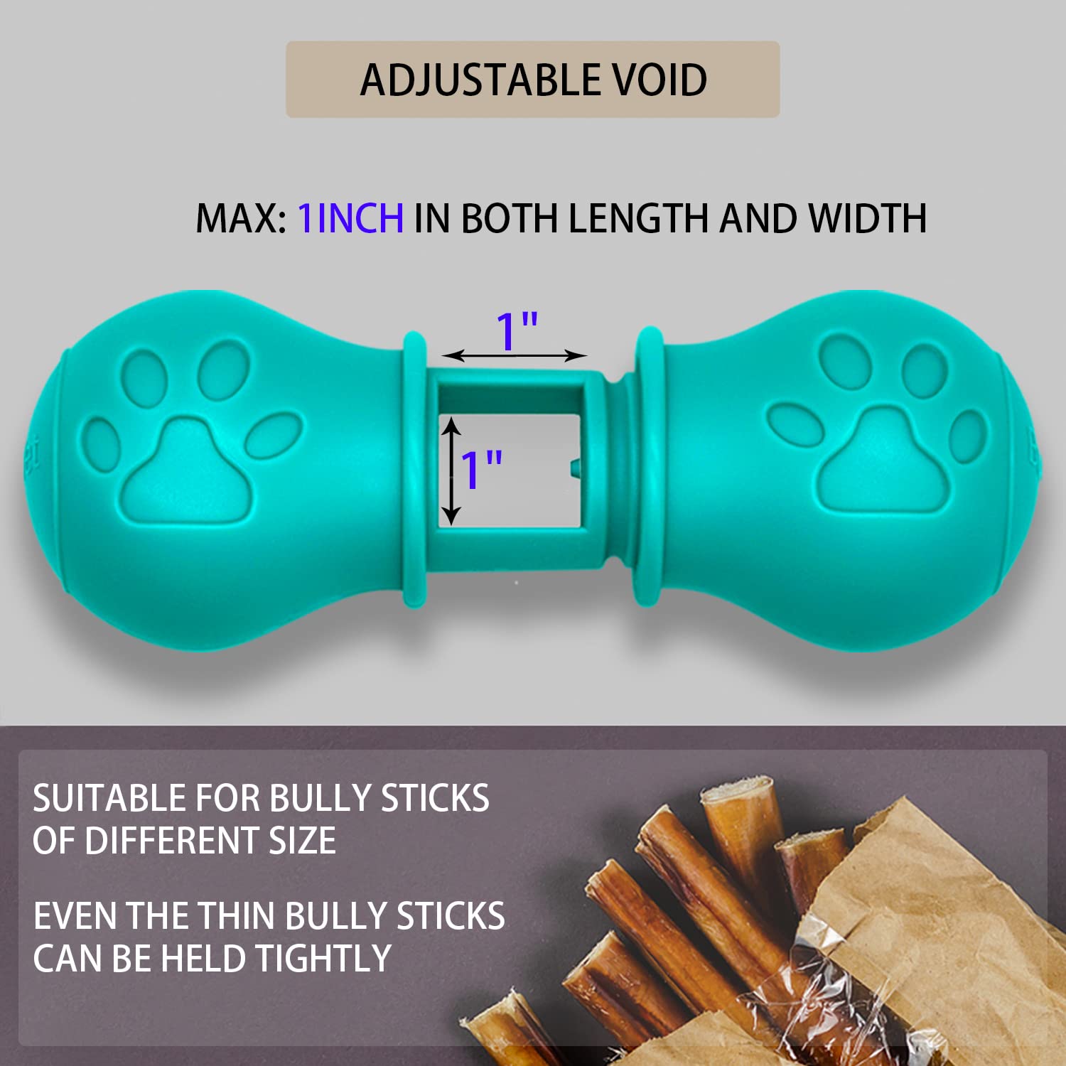 BoniVet Bully Stick Holder green-large suited for bigger dogs safely.