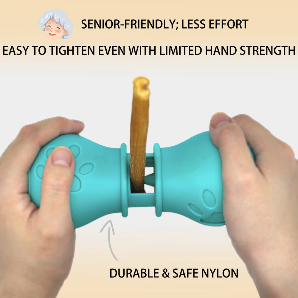 BoniVet Bully Stick Holder prevent-choking reduces swallowing hazards during play.
