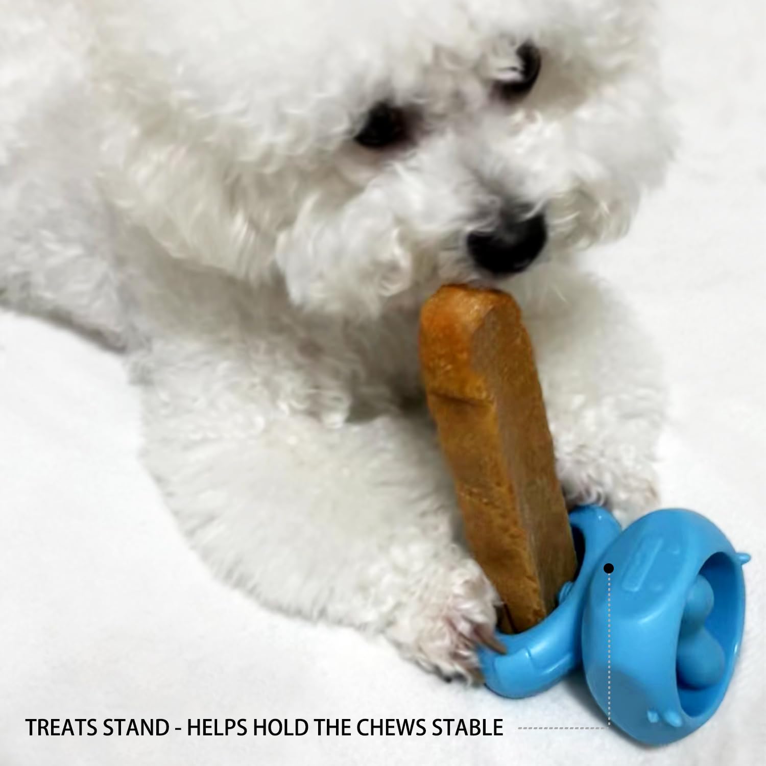 BoniVet chew holder supports small dogs with stable, accessible chews.