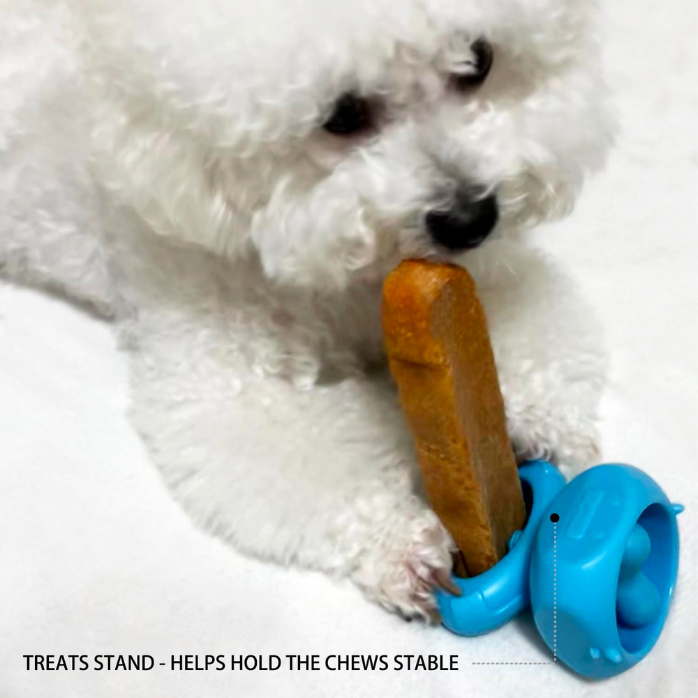 BoniVet chew holder supports small dogs with stable, accessible chews.
