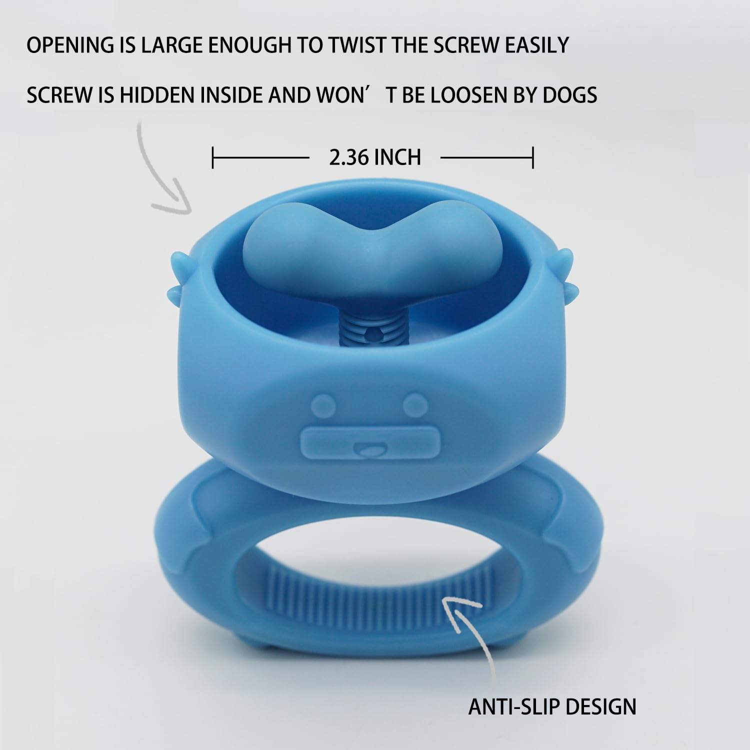 BoniVet durable plastic chew holder is dishwasher safe for easy cleanup.