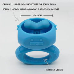BoniVet durable plastic chew holder is dishwasher safe for easy cleanup.