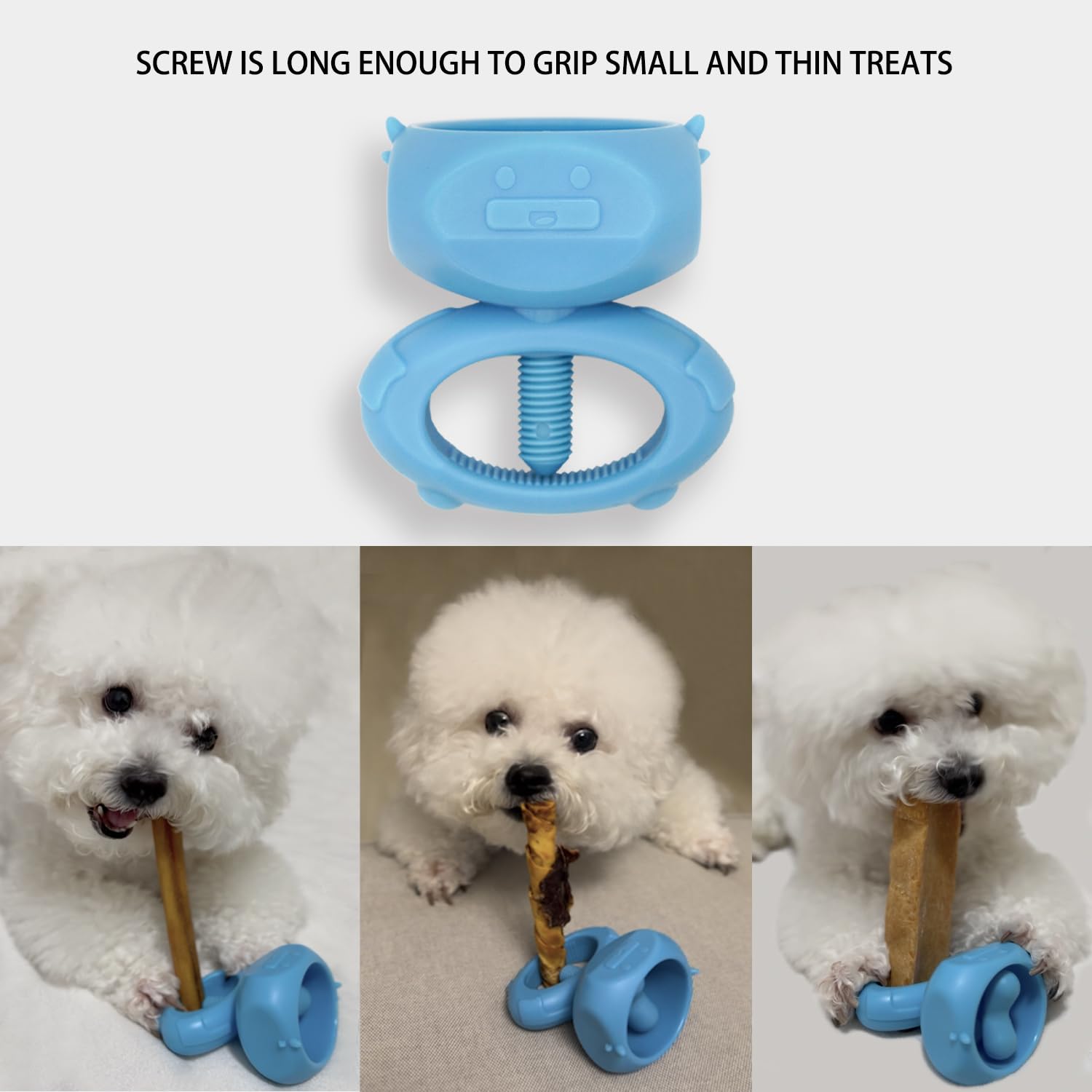 BoniVet dog chew holder holds yak chews for safer, controlled chewing sessions.