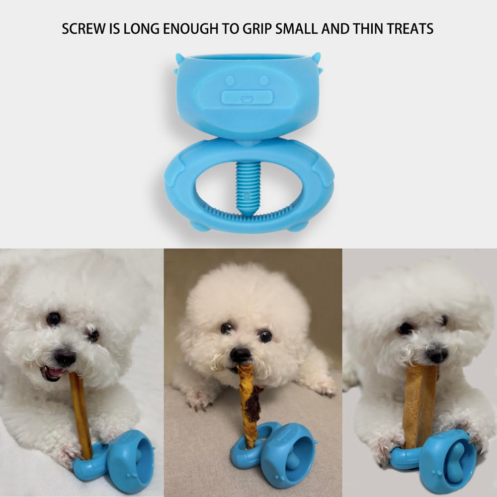 BoniVet dog chew holder holds yak chews for safer, controlled chewing sessions.