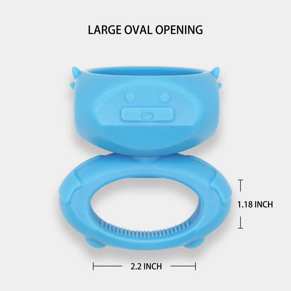BoniVet dog chew holder with oval opening for large chews like yak bones.