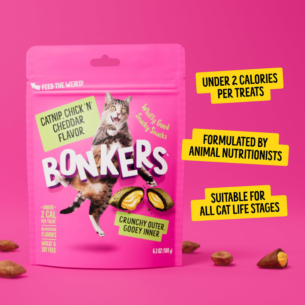 Wheat-free Bonkers treats suitable for sensitive cats