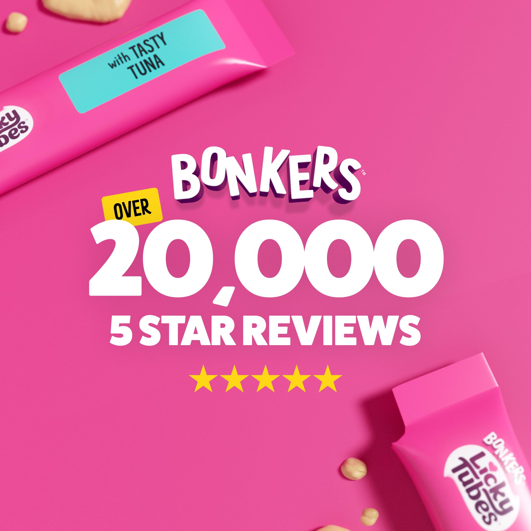 Nutritionist-formulated Bonkers Licky Tubes for balanced snacking.