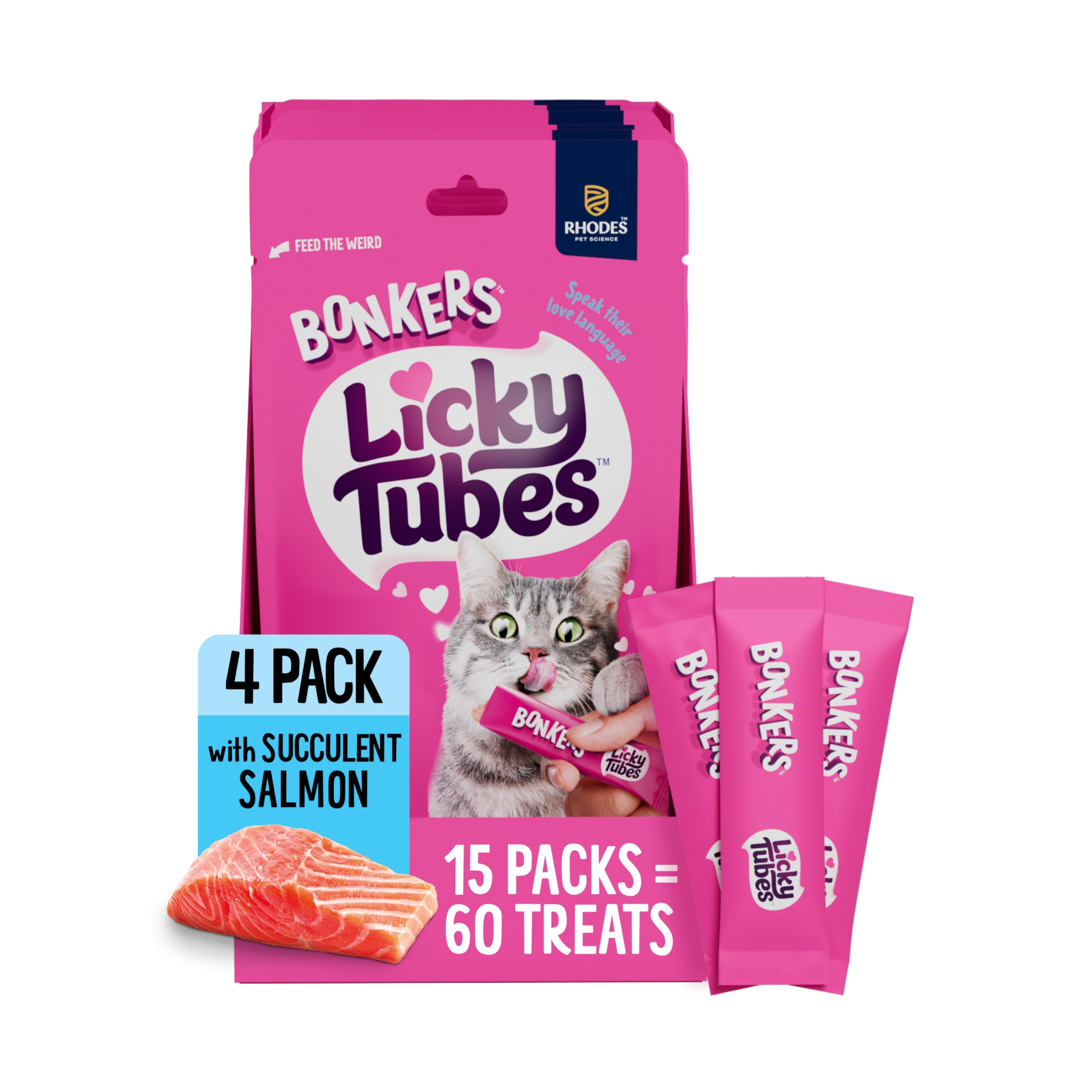 Bonkers Licky Tubes creamy texture for mess-free cat treats
