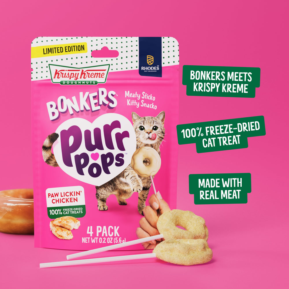 Freeze-dried technique preserves flavor and nutrients in Bonkers Purrpops.