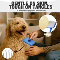 Bonteck stainless-steel comb with dual-density teeth for dematting