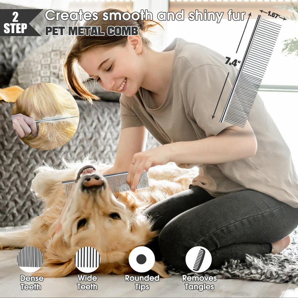 Bonteck flea comb with fine teeth for precise debris removal