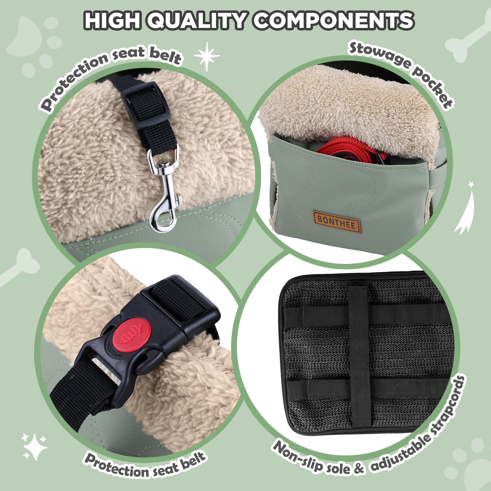 BONTHEE 18x10x9 inch dimensions fit compact consoles for small dogs