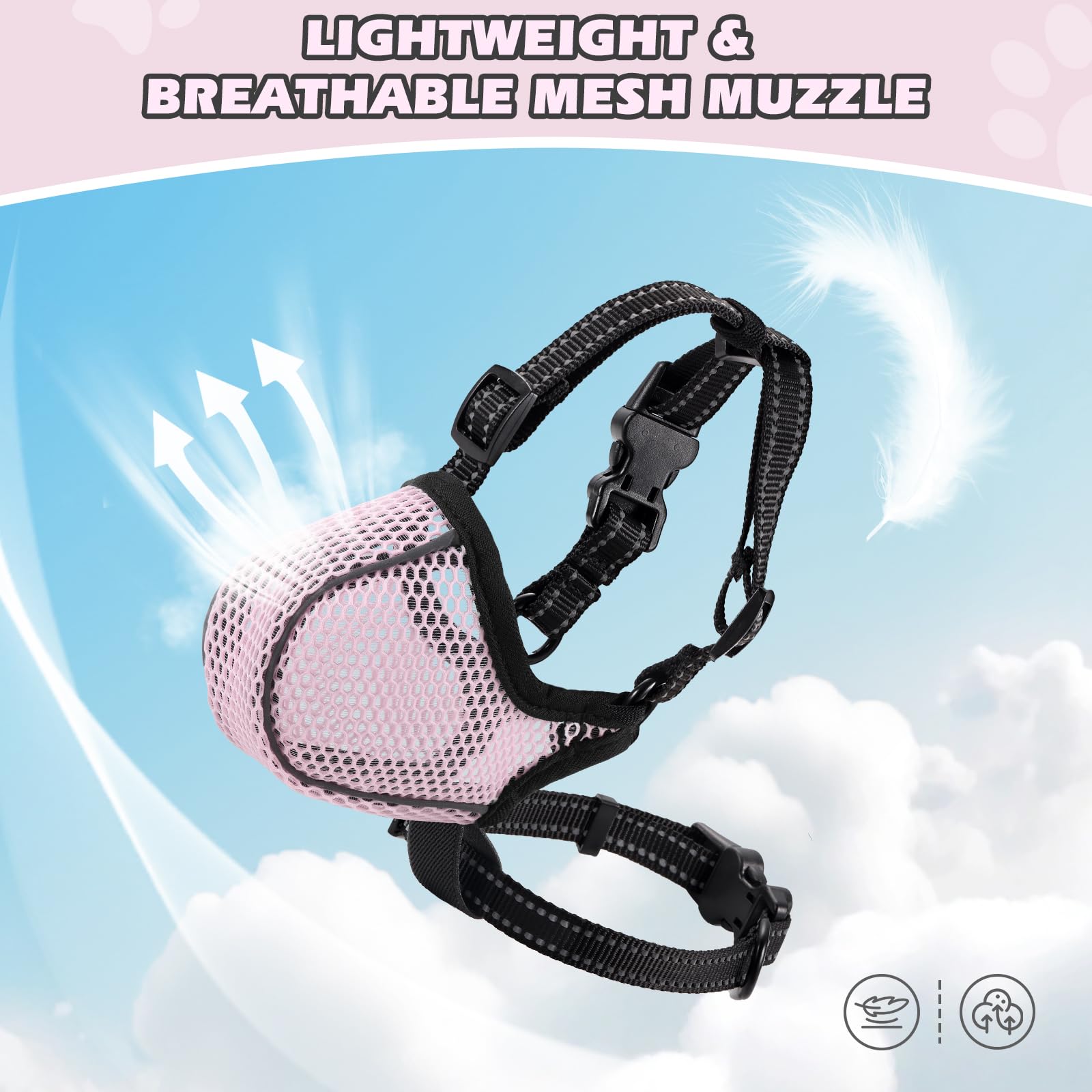 BONTHEE muzzle designed for grooming and nail trims.