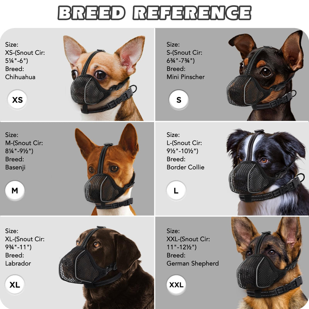 BONTHEE muzzle with reflective edges for nighttime safety