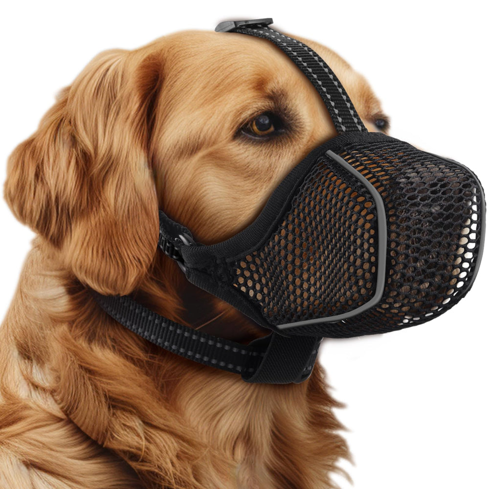 BONTHEE dog muzzle with soft mesh and foldable sides for comfortable walks