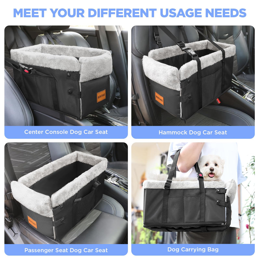 Bonthee seat shows tether and side straps for quick securement.