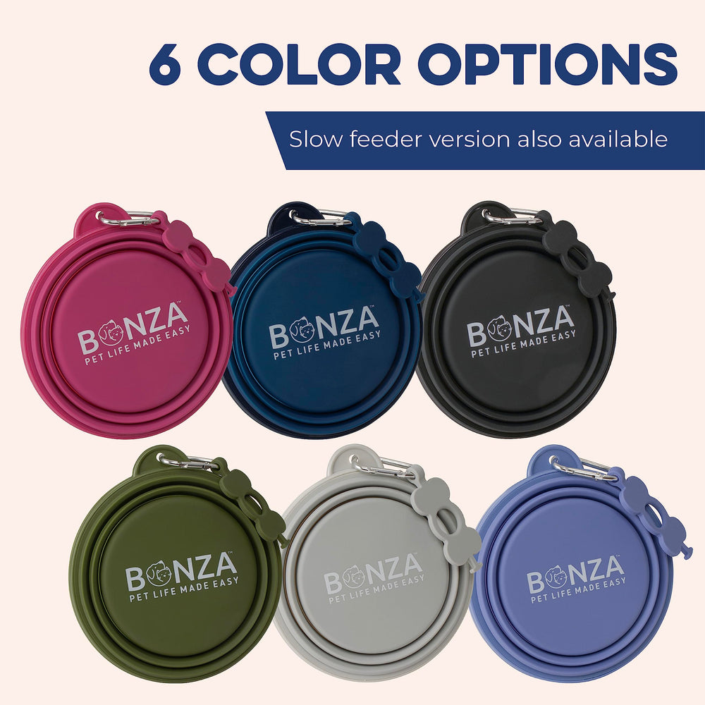 Bonza moss-green collapsible bowl color and design for travel gear