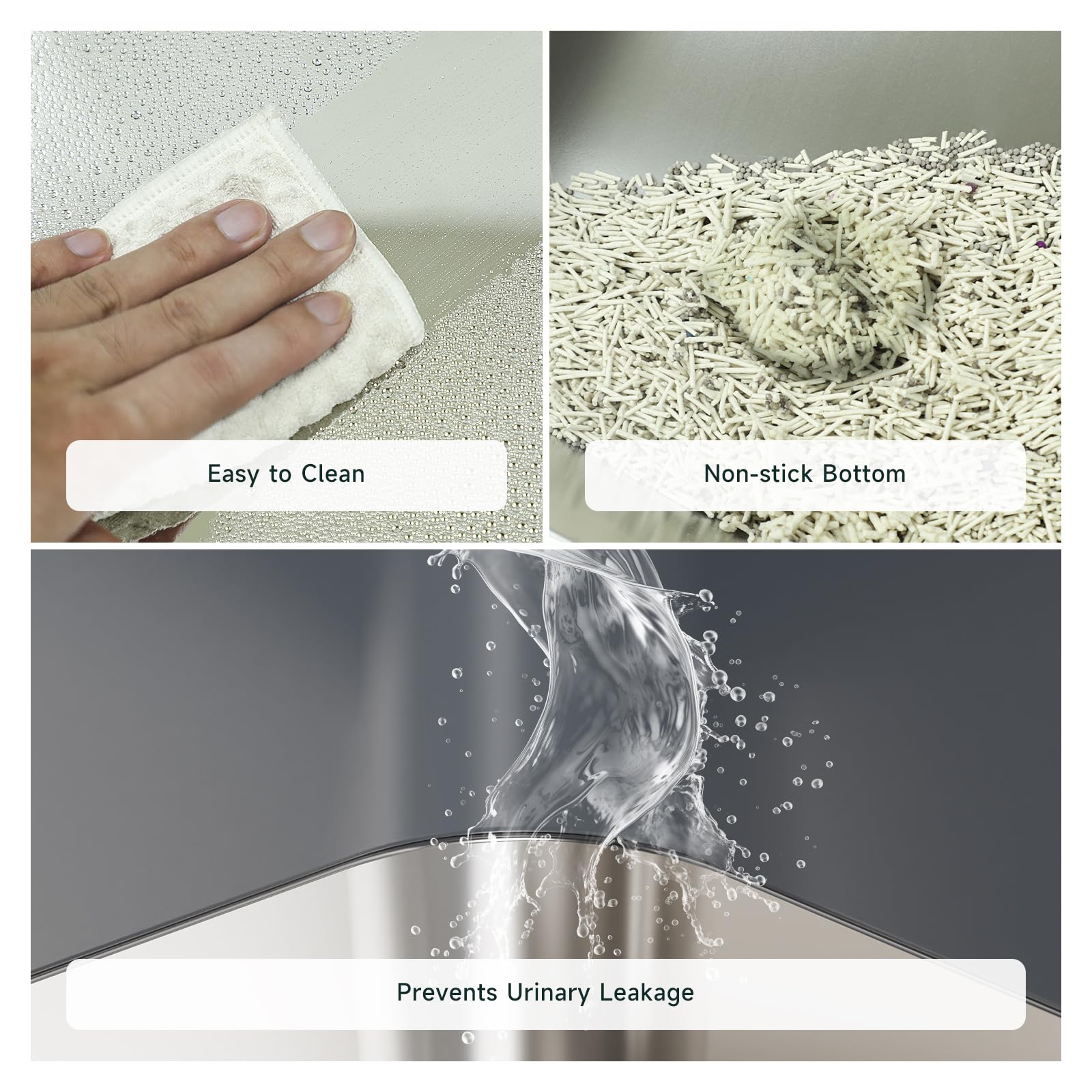 Booche nonstick smooth surface facilitates quick cleaning after use.
