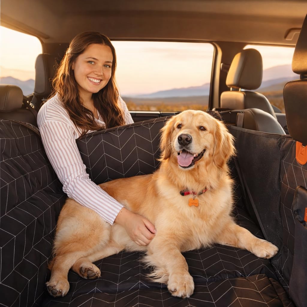 Boops & Floofs back-seat-extender dog platform for comfortable rides