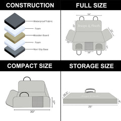 Boops & Floofs back-seat-extender foldable design for easy storage